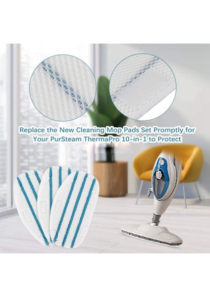 Yedek Temizleme Bezi Süper Ince Elyaflı Paspas Pedleri Pursteam Thermapro 10'u 1 Arada Buharlı Paspas Yedek Parçaları Için Temizleme Bezi (Yurt Dışından) modelleri