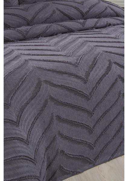 Sementina 3 Parça Çift Kişilik Pike Takımı Antrasit fırsatları