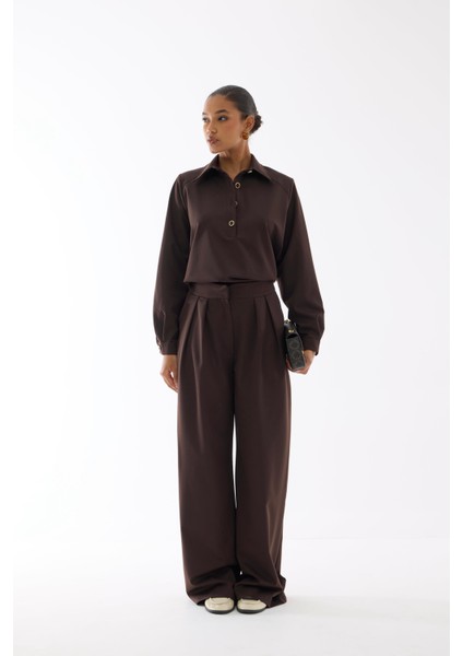 Premium Palazzo Kahve Pantolon fırsatları