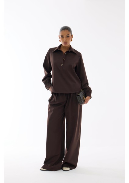 Premium Palazzo Kahve Pantolon indirimleri