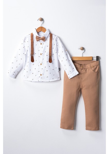 Erkek Çocuk Washington Fish Yazlık Bayramlık Salopet Takım Elbise