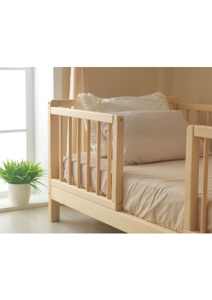 Nova - Natural Orta Kapılı Yuvarlak Çıtalı Karyola fırsatları