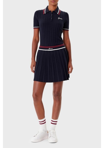 Sabina Logolu Yünlü Slim Fit Düğmeli Polo Yaka Kısa Kollu Kazak V5BP04Z1152 Bayan Polo Yaka Kazak V5BP04 Z1152 A74A fiyatları