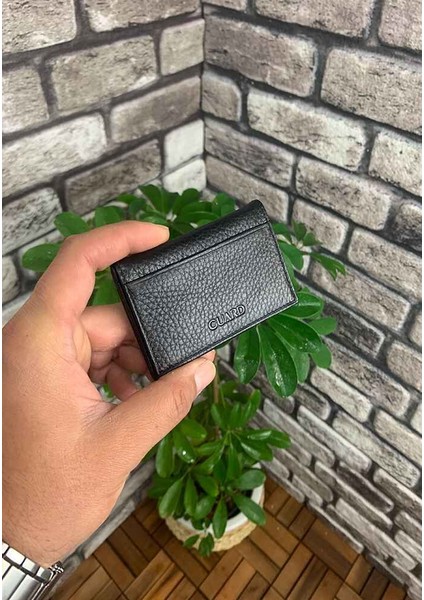 Siyah Hakiki Deri Mini Boy Kredi Kartlık - GRD250902WT601