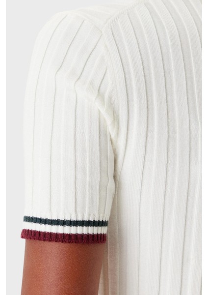 Sabina Logolu Yünlü Slim Fit Düğmeli Polo Yaka Kısa Kollu Kazak V5BP04Z1152 Bayan Polo Yaka Kazak V5BP04 Z1152 G054 indirimleri