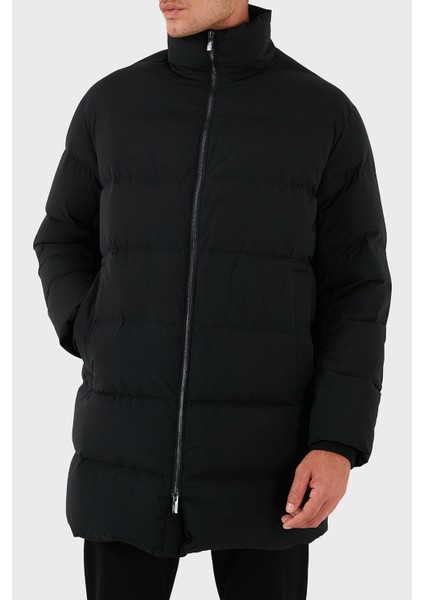 Kapitoneli Oversize Fit Kuş Tüyü Dolgulu Dik Yaka Şişme Mont Erkek Mont 8N1LA5 1nlrz 0999