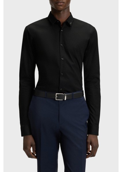 Streç Pamuklu Ekstra Slim Fit Klasik Yaka Gömlek Erkek Gömlek 50475678 001