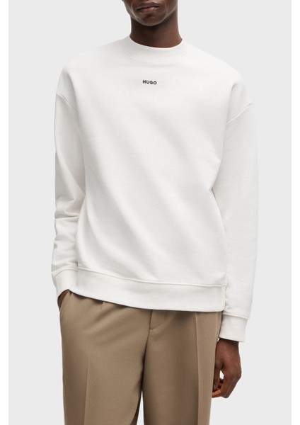 Logolu % 100 Pamuk Relaxed Fit Bisiklet Yaka Sweat Erkek Sweat 50525892 102