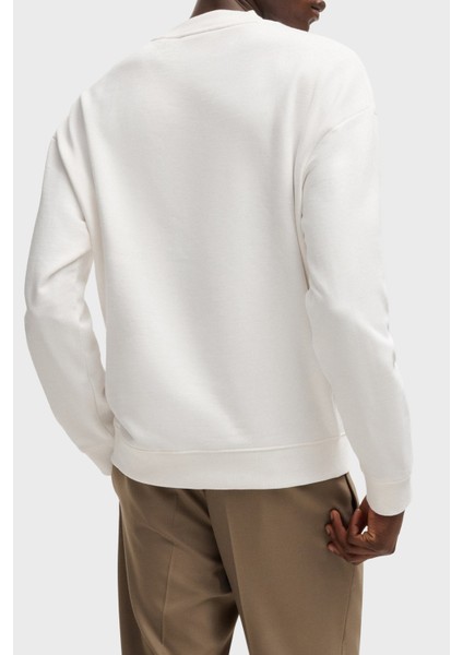 Logolu % 100 Pamuk Relaxed Fit Bisiklet Yaka Sweat Erkek Sweat 50525892 102 modelleri