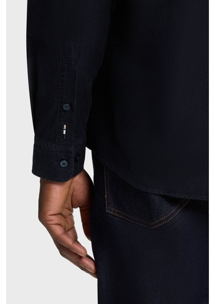 Logolu % 100 Pamuk Slim Fit Düğmeli Yaka Gömlek Erkek Gömlek 50544917 404 indirimleri