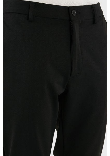 Regular Fit Normal Bel Düz Paça Streç Saten Pantolon Erkek Pantolon 50546890 001