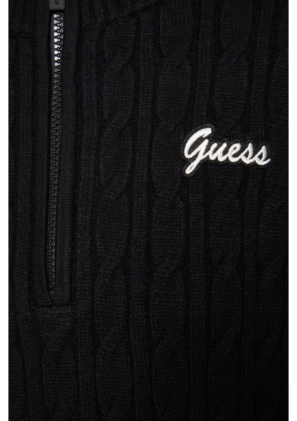 Lavinia Regular Fit Yarım Fermuarlı Dik Yaka Örgü Kazak V5BR02Z0572 Bayan KAZAK V5BR02 Z0572 JBLK modelleri