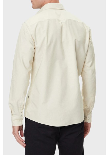 Logolu % 100 Pamuk Slim Fit Düğmeli Yaka Gömlek Erkek Gömlek 50544917 131 modelleri