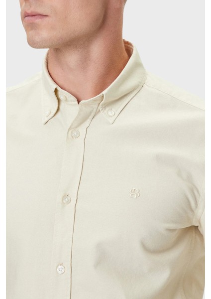 Logolu % 100 Pamuk Slim Fit Düğmeli Yaka Gömlek Erkek Gömlek 50544917 131 fırsatları