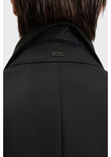 Yün Karışımlı Su Itici Slim Fit Çıkarılabilir Yaka Uzun Kaban Erkek Kaban 50551117 001 indirimleri