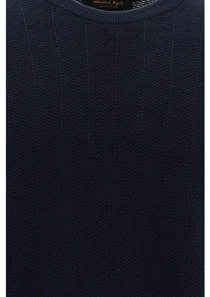 Bisiklet Yaka Regular Fit Yünlü Desenli Triko Kazak modelleri