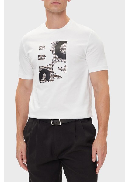 % 100 Pamuk Regular Fit Bisiklet Yaka Logolu T Shirt Erkek T Shirt 50543901 100