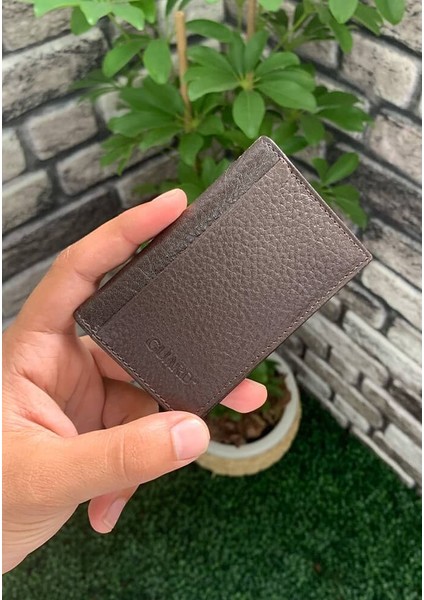 Kahverengi Hakiki Deri Mini Boy Kredi Kartlık - GRD250902WT599