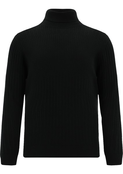 Tam Balıkçı Yaka Yünlü Triko Kazak