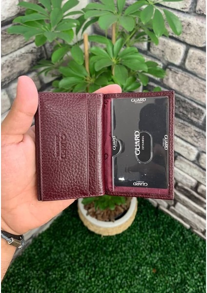 Bordo Hakiki Deri Mini Boy Kredi Kartlık - GRD250902WT1058 fiyatları