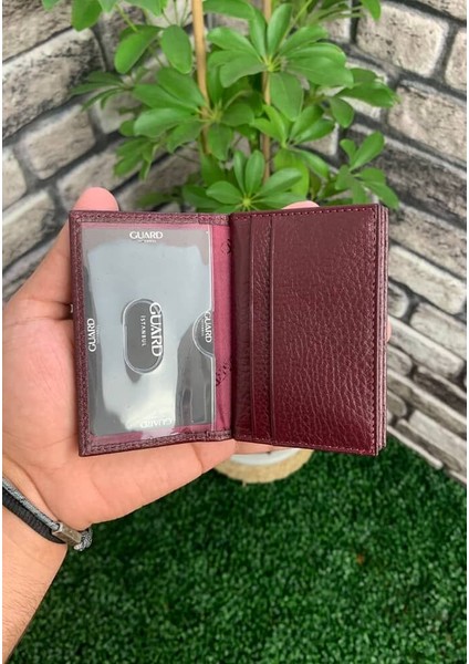 Bordo Hakiki Deri Mini Boy Kredi Kartlık - GRD250902WT1058 fırsatları