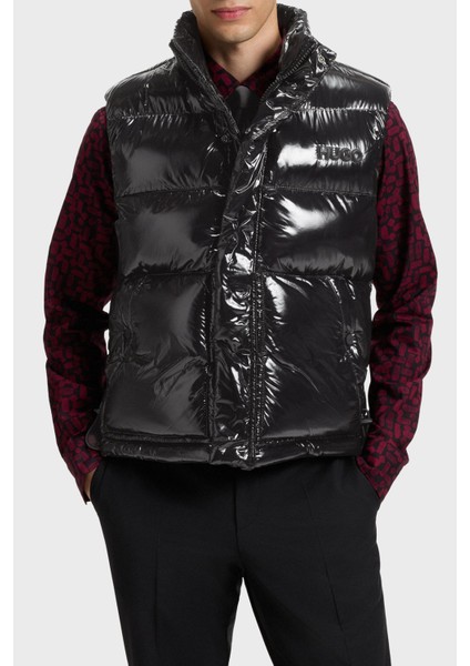 Logolu Su Itici Regular Fit Parlak Şişme Yelek Erkek Yelek 50547981 001