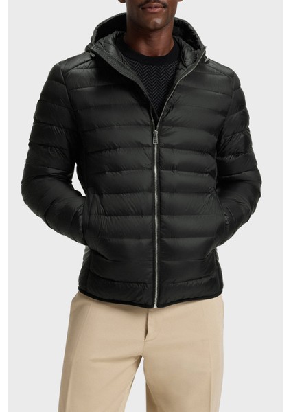 Kapitoneli Kuş Tüyü Dolgulu Regular Fit Çıkarılabilir Kapüşonlu Şişme Mont Erkek Mont 50540450 001