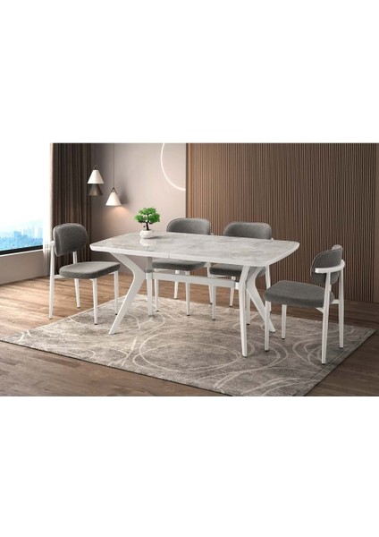 Mobilgen Rambla 4 Adet Siesta Sandalye 160+30 Anka HG Açılabilir Masa Takımı