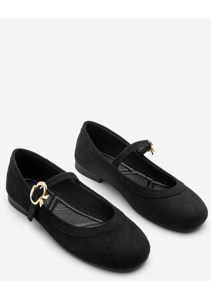 Kadın Tokalı Babet Meladi Siyah Süet indirimleri