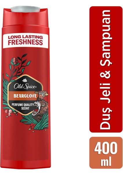 Bearglove Erkek Duş Jeli ve Şampuan 400 ml