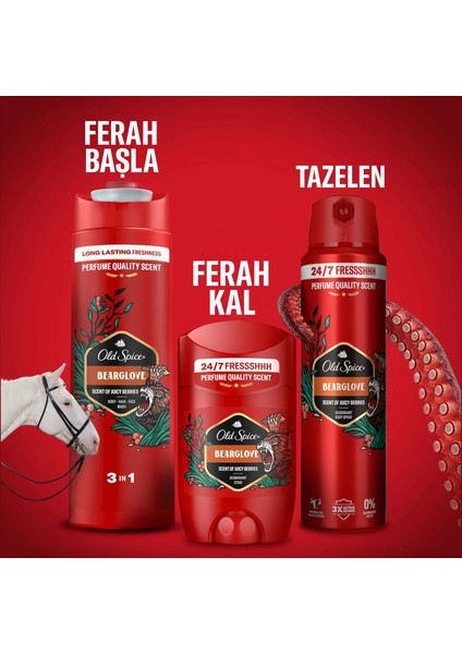 Bearglove Erkek Duş Jeli ve Şampuan 400 ml