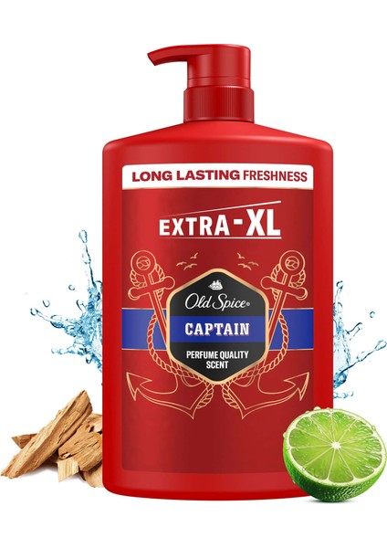 Captain Erkek Duş Jeli ve Şampuan 1000 ml XXL Büyük Boy modelleri