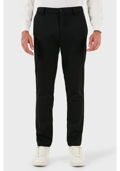 Regular Fit Normal Bel Düz Paça Streç Saten Pantolon Erkek Pantolon 50546890 001