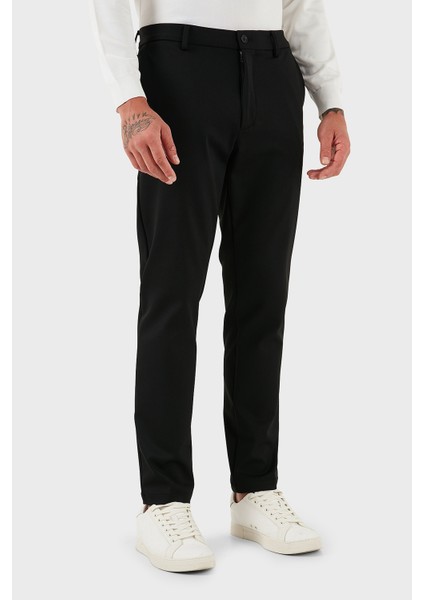 Regular Fit Normal Bel Düz Paça Streç Saten Pantolon Erkek Pantolon 50546890 001