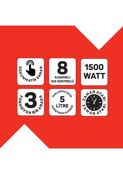 1186-0100 Crust Mıx Pro Stand Mıkser Sıyah 1500w fırsatları