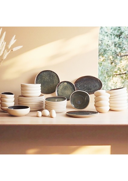 Earth Collection Galactic 55 Parça 12 Kişilik Yemek Takımı Beyaz