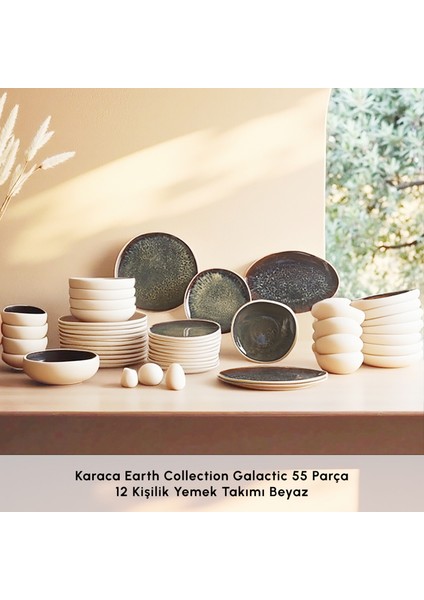 Earth Collection Galactic 55 Parça 12 Kişilik Yemek Takımı Beyaz modelleri