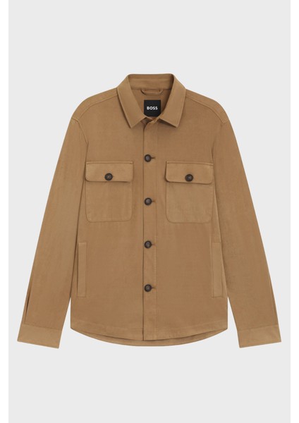 Relaxed Fit Gömlek Yaka Uzun Kollu Cepli Gömlek Erkek Gömlek 50544483 260