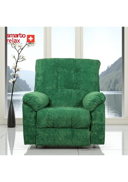 TV Koltuğu Berjer – Ticino Serisi, Manuel Mekanizma baba koltugu, Ergonomik Tasarım, Kadife/Şönil Kumaş, Dekoratif Tekli Koltuk (Salon/Oturma Odası)