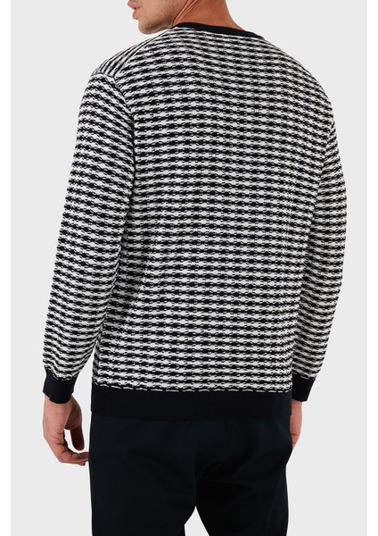 Jakarlı Yün Karışımlı Regular Fit Bisiklet Yaka Kazak Erkek Kazak EM003830 AF19833 F0015 fiyatları