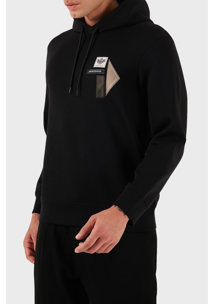 Logolu Pamuklu Regular Fit Kapüşonlu Sweat Erkek Sweat EM003587 AF10013 UC001 fırsatları