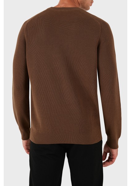 Logolu % 100 Pamuk Regular Fit Bisiklet Yaka Kazak Erkek Kazak 50543136 217 modelleri