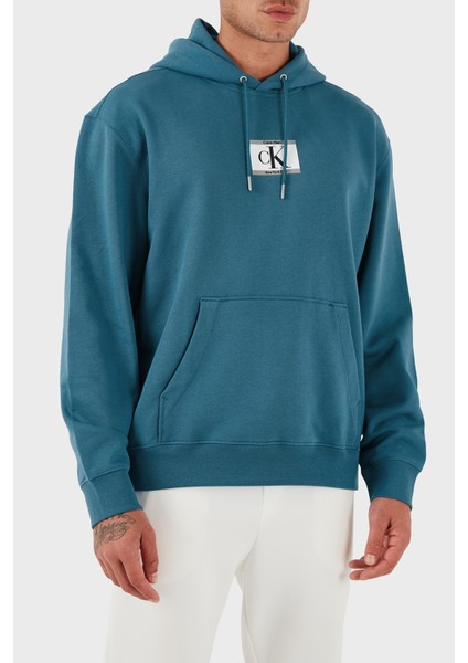 Logolu Pamuklu Regular Fit Kapüşonlu Sweat LV04RC286GCCY Erkek Sweat LV04RC286G Ccy