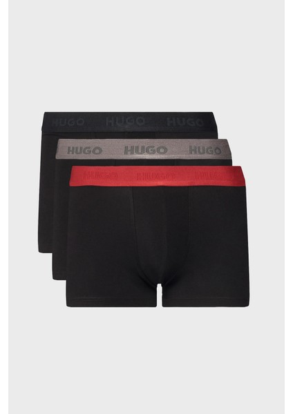 Logolu Streç Pamuklu 3 Pack Boxer Erkek Boxer 50532611 009