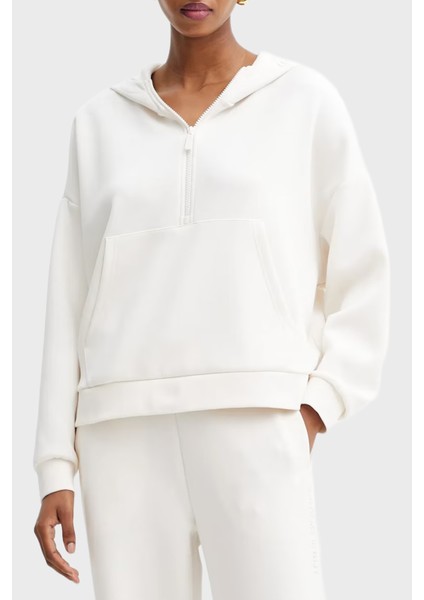 Relaxed Fit Kapüşonlu Yaka Kanguru Cepli Sweat Bayan Sweat XW000980 AF16111 U1003