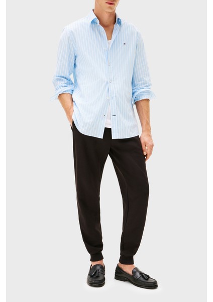 Pamuk Karışımlı Regular Fit Ribanalı Paça Jogger Pantolon Erkek Pantolon MW0MW37242 Bds