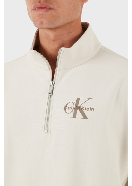 Pamuklu Regular Fit Yarım Fermuarlı Dik Yaka Sweat LV04RD236G67U Erkek Sweat LV04RD236G 67U indirimleri