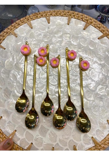 Altın Donut Desen 6'lı Kahve/çay Kaşık fiyatları
