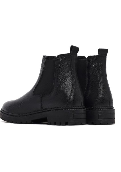Kadın Siyah Deri Chelsea Bot 25WFD4105FT