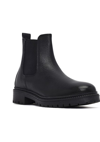 Kadın Siyah Deri Chelsea Bot 25WFD4105FT